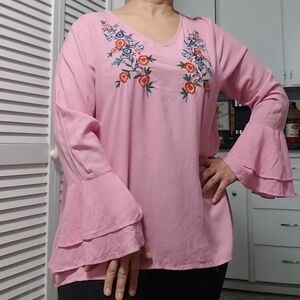 Denim Jeans & Casuals shirt, Color Pink, Size XXL
